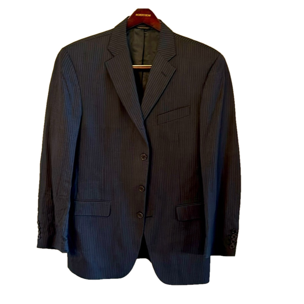 Principe Guabello quality black pin-striped blazer‎